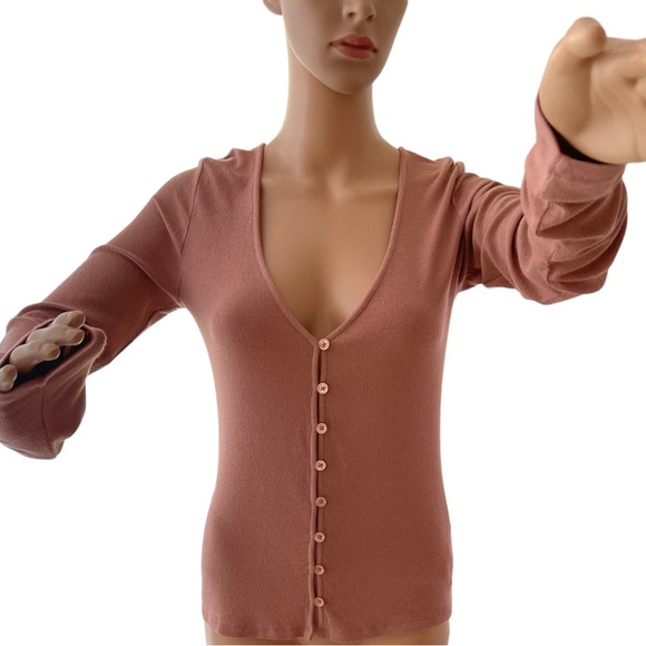 Aritzia Wilfred Free McKinley Longsleeve Mauve Medium - Picture 1 of 4